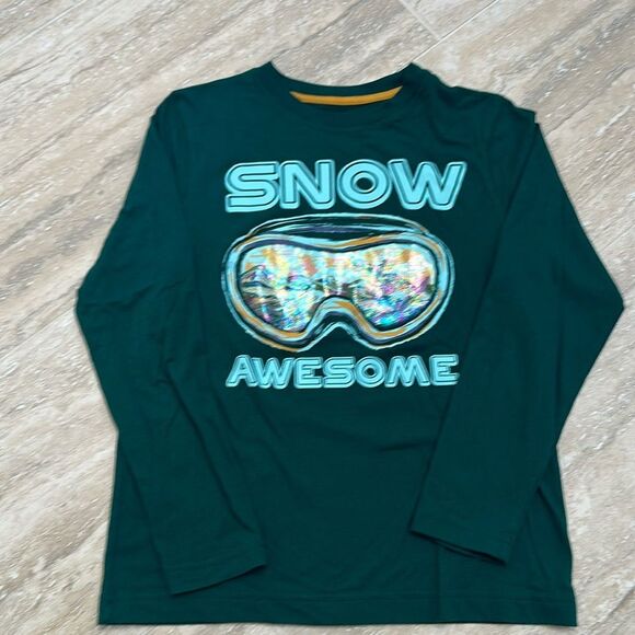 NWOT Thereabouts, long sleeve green ski snowboard T-shirt – L 14/16 - Picture 1 of 5